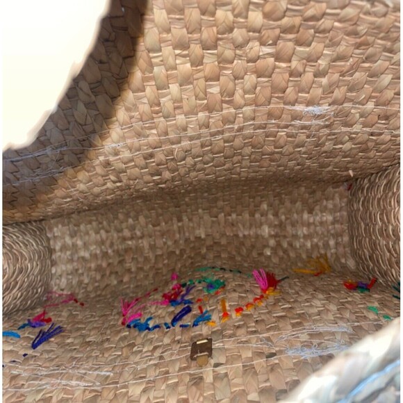 Primavera Collection Acapulco Beach Basket Bag Large Straw Tote Embellished - Picture 13 of 15